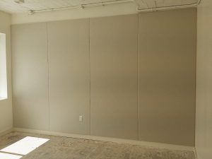 conference room wall in fabric panel